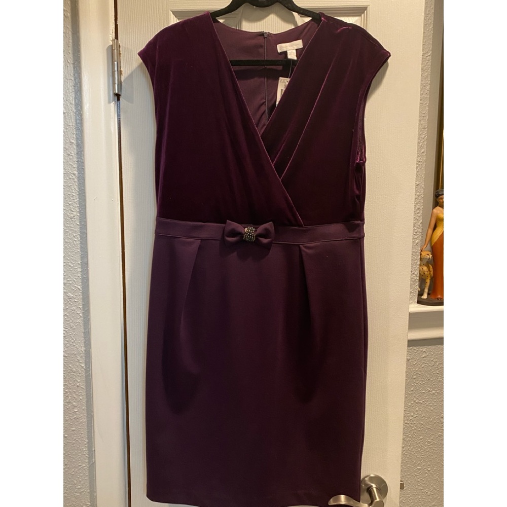 Charter Club velvet purple special occasion dress size 16